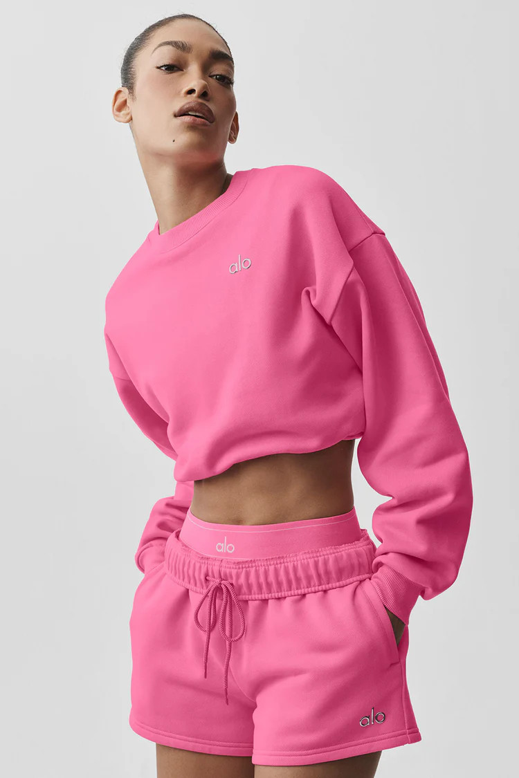 Cropped Accolade Crewneck - Paradise Pink | Alo Yoga (US)