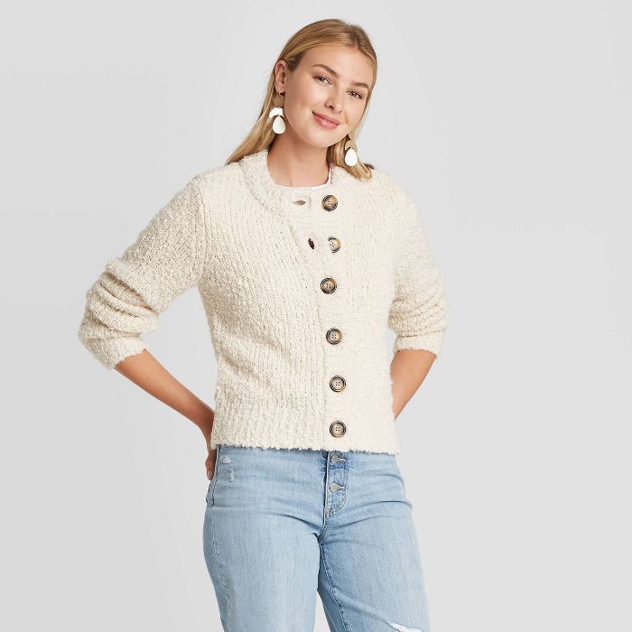 Women's Button-Front Cropped Cardigan - Universal Thread™ | Target