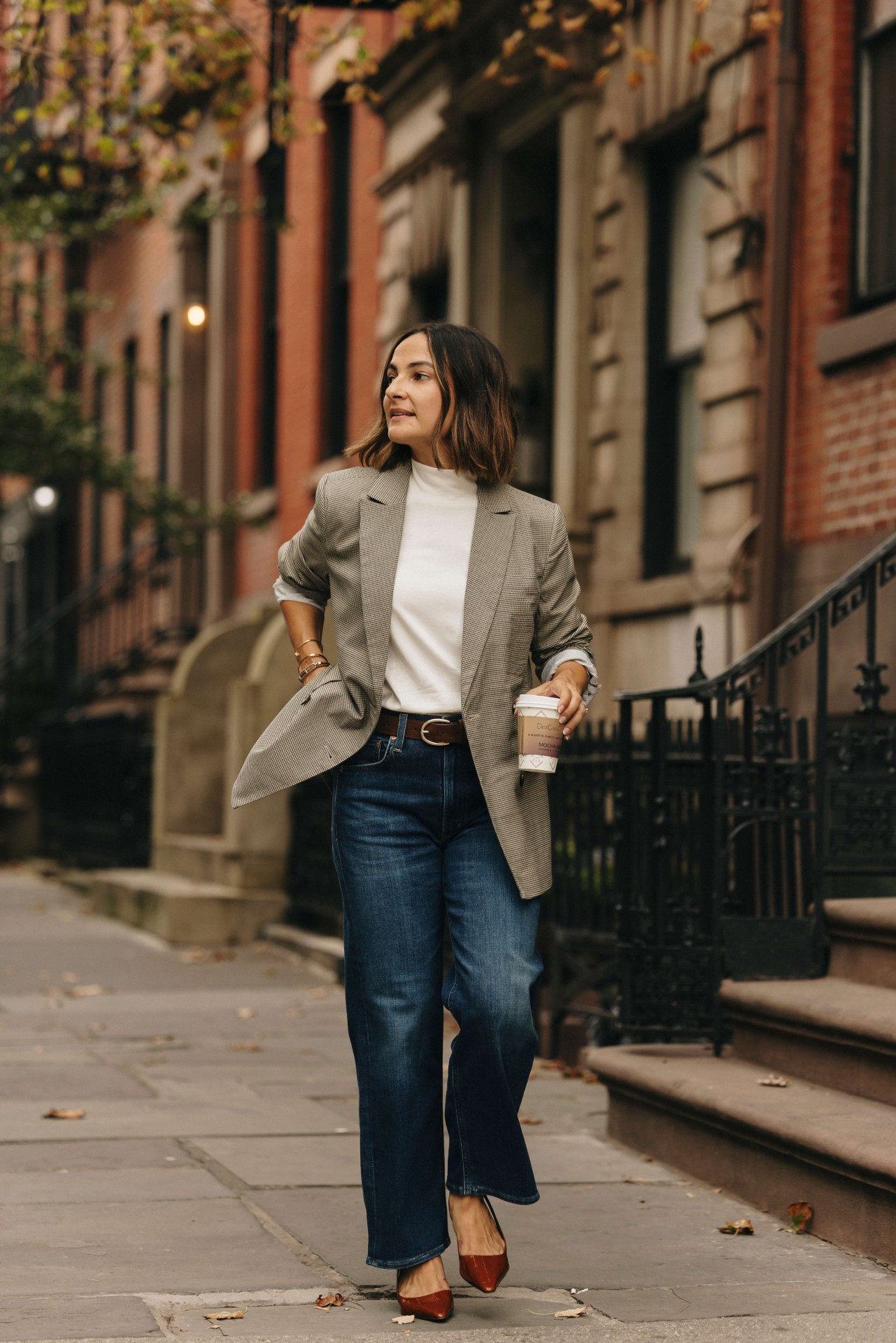 A great pair of straight-leg jeans always makes me feel my best. I styled this dark-wash pair with a classic blazer, simple tee, and pointed-toe heels for an easy fall outfit that works for the office, dinner, and everything in between.  

 #LTKSeasonal