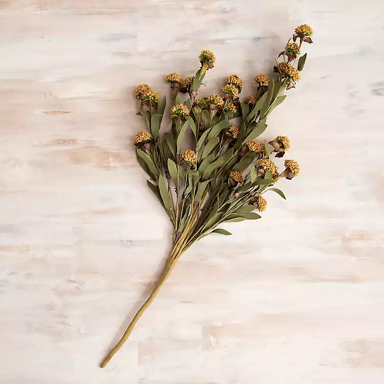 New!Yellow Foam Berry Buds Bush | Kirkland's Home