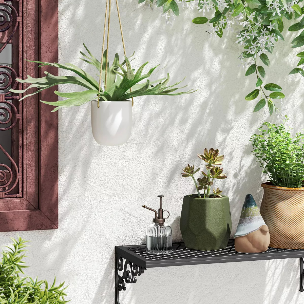 12" Hanging Staghorn Fern Artificial Plant - Threshold™ | Target