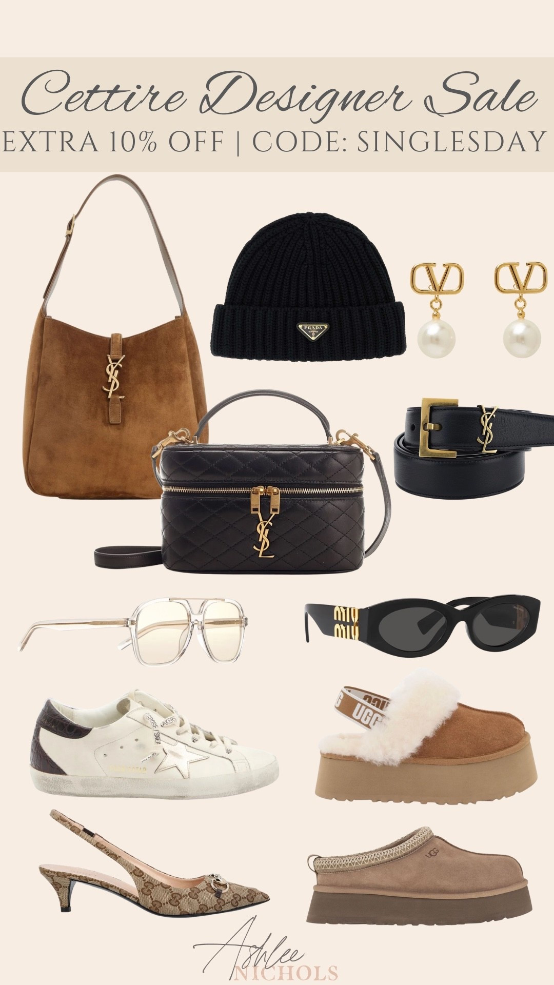 Cettire designer sale! Extra 10% off styles with code: SINGLESDAY

Designer sale, suede bag, Ugg slippers, Miu Miu sunglasses 

#LTKItBag #LTKSaleAlert #LTKShoeCrush