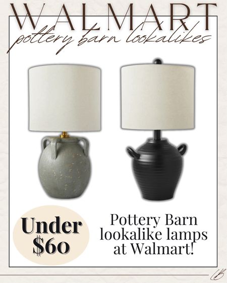 Pottery Barn lookalike lamps from Walmart for under $60! 

#LTKstyletip #LTKfindsunder100 #LTKhome