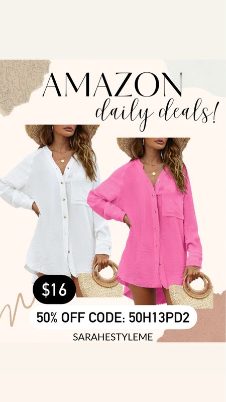 AMAZON DAILY DEALS ✨  Fri 2/16

FOLLOW ME @sarahestyleme for more Amazon daily deals, Walmart finds, and outfit ideas! 

*Deals can end/change at any time, some colors/sizes may be excluded from the promo

Spring tops
Spring outfits 
Spring style
Swim cover

@amazonfashion #founditonamazon #amazonfashion #amazonfinds #ltkunder50 #ltkfind #momstyle #dealoftheday #amazonprime #outfitideas #ltkxprime #ltksalealert  #ootdstyle #outfitinspo #dailydeals #styletrends #fashiontrends #outfitoftheday #outfitinspiration #styleblog #stylefinds #salealert #amazoninfluencerprogram #casualstyle #everydaystyle #affordablefashion #promocodes #amazoninfluencer #styleinfluencer #outfitidea #lookforless #dailydeals