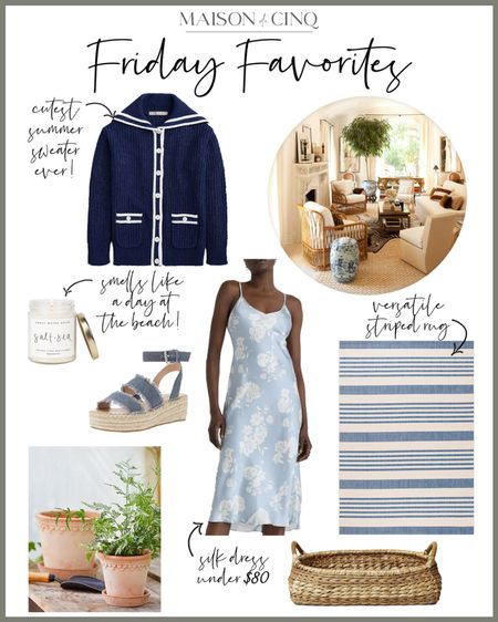 Today on Friday Favorites we’ve got so many great finds like the prettiest summer dresses, outdoor rugs and pillows, the cutest sweater, Amazon finds, and more!

#summerdecor #homedecor #outdoordecor #summeroutfit #sandals #planters 

#LTKHome #LTKFindsUnder50 #LTKSeasonal