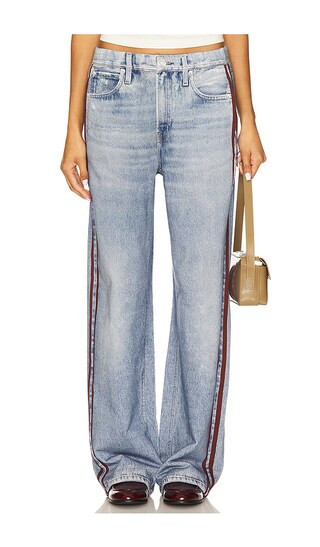 Rag & Bone Miramar Terry Wide Track Pant Jeans in Blue. - size L (also in S, XS, XXS) | Revolve Clothing (Global)
