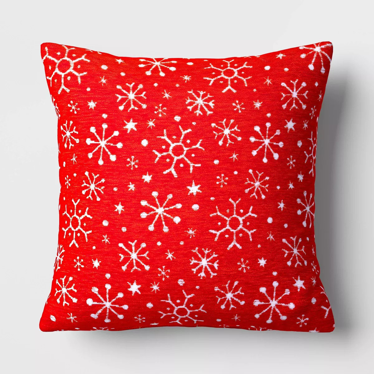 2pk Snowflake Square and Merry Christmas Lumbar Throw Pillow Set Red/Ivory - Wondershop™ | Target