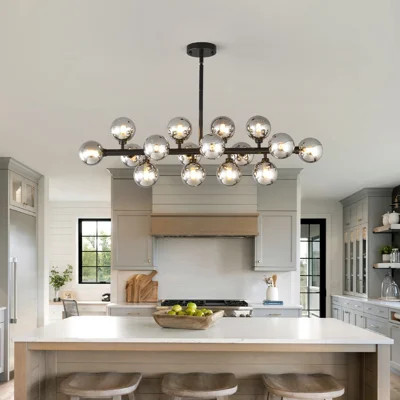 70.8" - Glass - Smoke Gray - Pendant Light | Wayfair North America