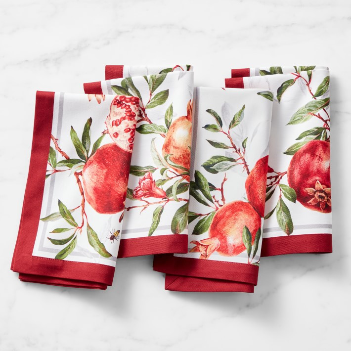 Autumn Harvest Napkins, Set of 4, Pomegranate | Williams-Sonoma