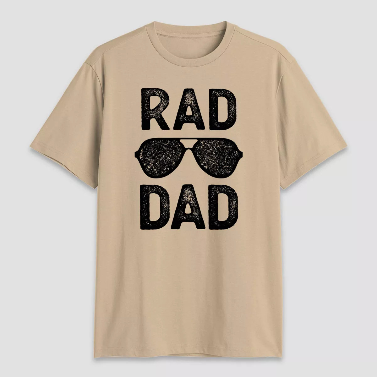 Men's Red Dad Short Sleeve T-Shirt - Beige | Target