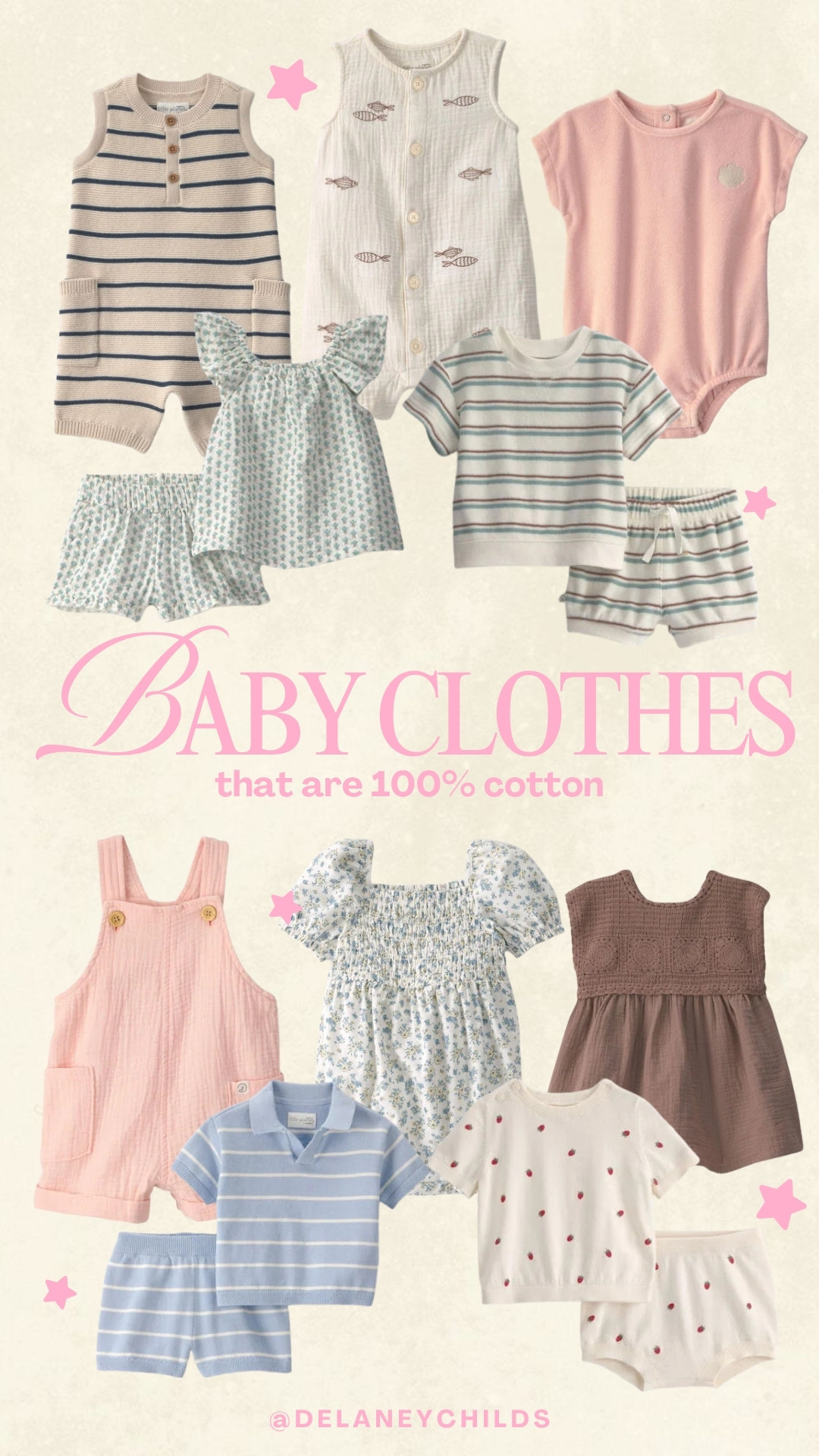 Baby clothes for summer that are 100% cotton!  

 #LTKmomlife #LTKBaby #LTKKids