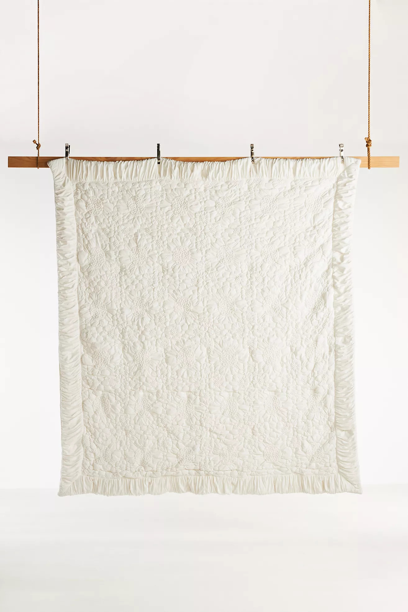 Dahlia Floral Jersey Quilt | Anthropologie (US)