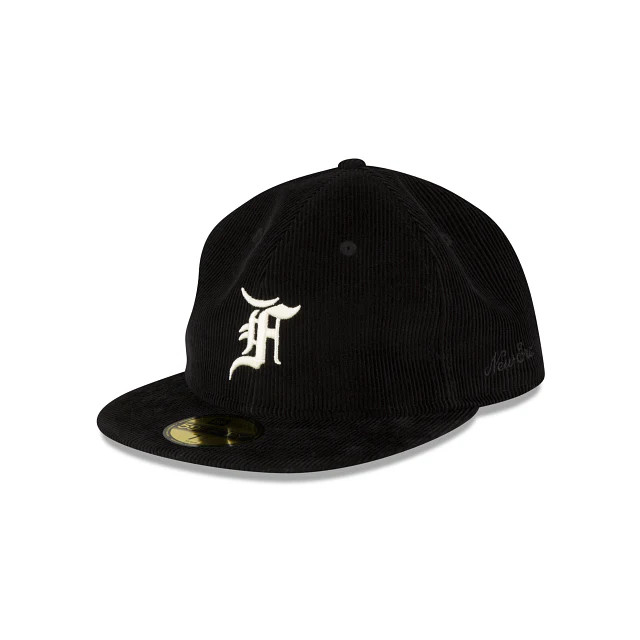 Fear of God Essentials Corduroy Black 59FIFTY Fitted Hat | New Era (US)