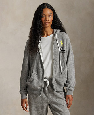 Women's Big Pony Lightweight Fleece Zip Hoodie Sweatshirt | Macy's
