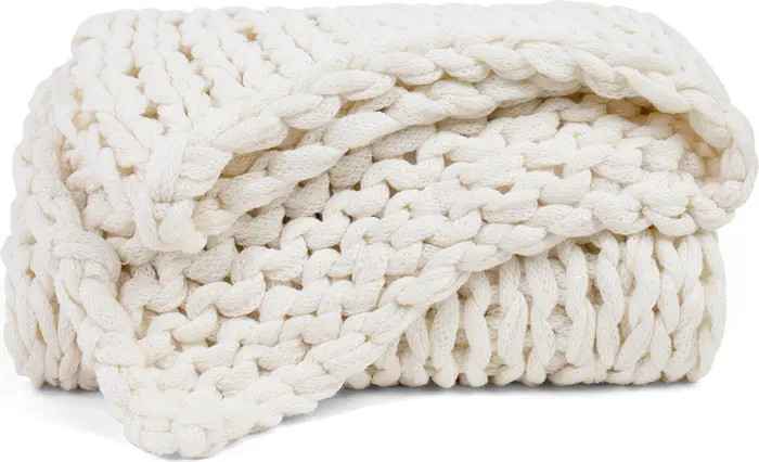 HOME SPUN Chunky Knit Throw Blanket | Nordstrom Rack