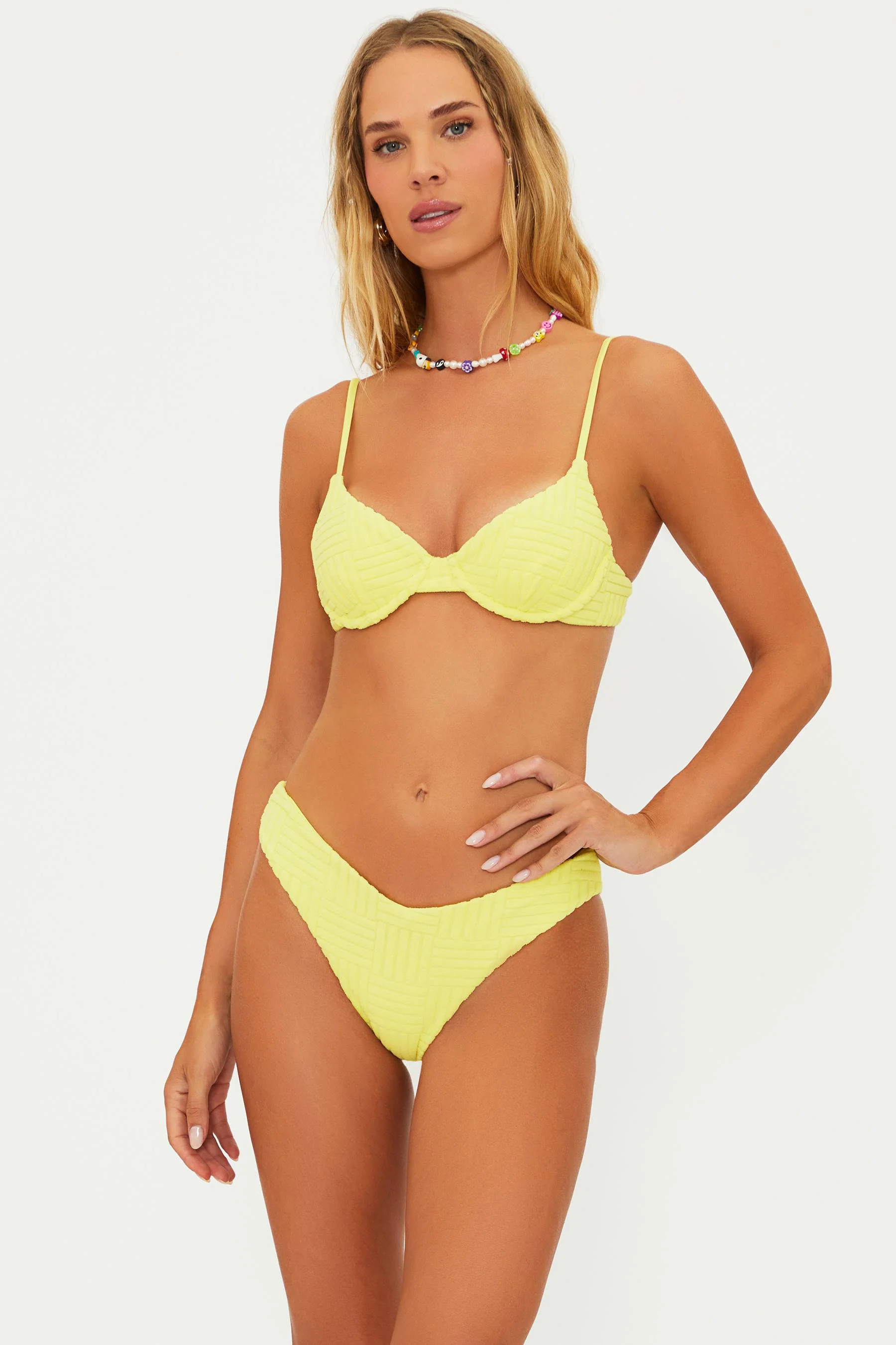 Camilla Top Citrine Terry | Underwire Bikini Top | Beach Riot | Beach Riot