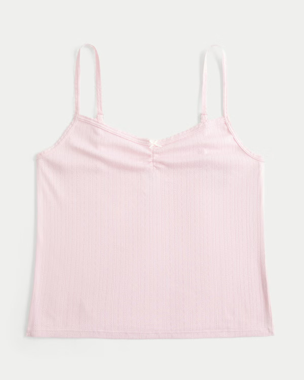 Cozy Pointelle Bow Tank | Hollister (US)