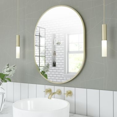 Atwell 24 x 32 Inch Oval Mirror | Vintage Tub & Bath