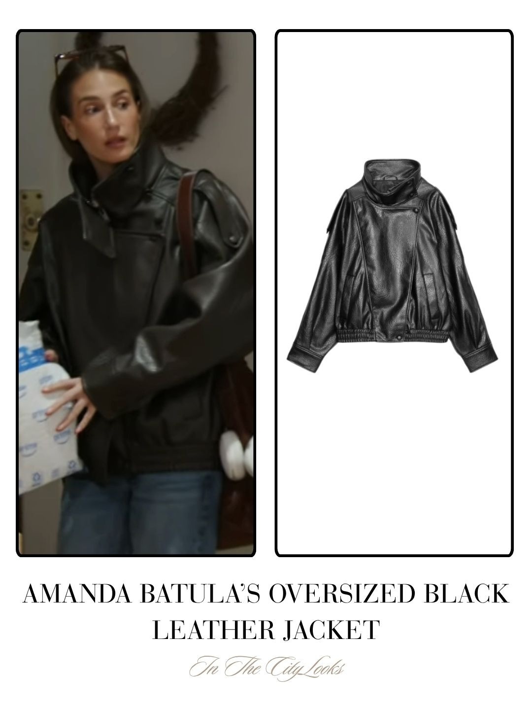 Amanda Batula's Viral Black Leather Jacket on the In The City Season 1 Premiere  

 