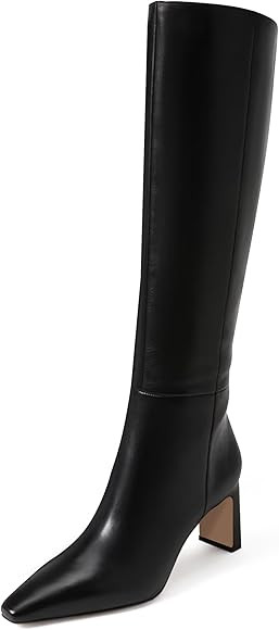 MUCCCUTE Knee High Boots for Women Tall Boots Chunky Heel Square Toe with Side Zipper Pull On Fal... | Amazon (US)