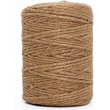328 Feet Natural Jute Twine, 2Ply Durable Brown Twine Rope for Artworks and Crafts, Gift Wrapping, P | Amazon (US)