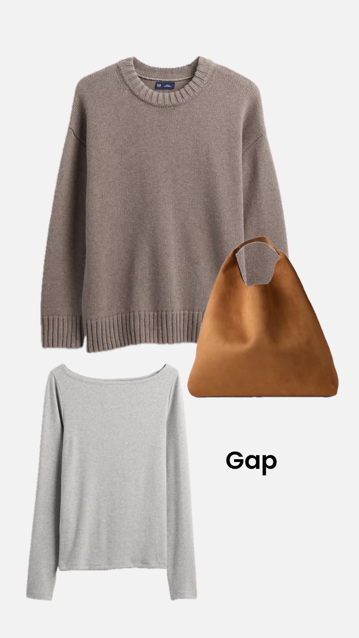 Sweater - size medium 
Boatneck Tee - large 
Vegan Slouchy tote - Holiday Brown 

#LTKSaleAlert #LTKOver40 #LTKMidsize