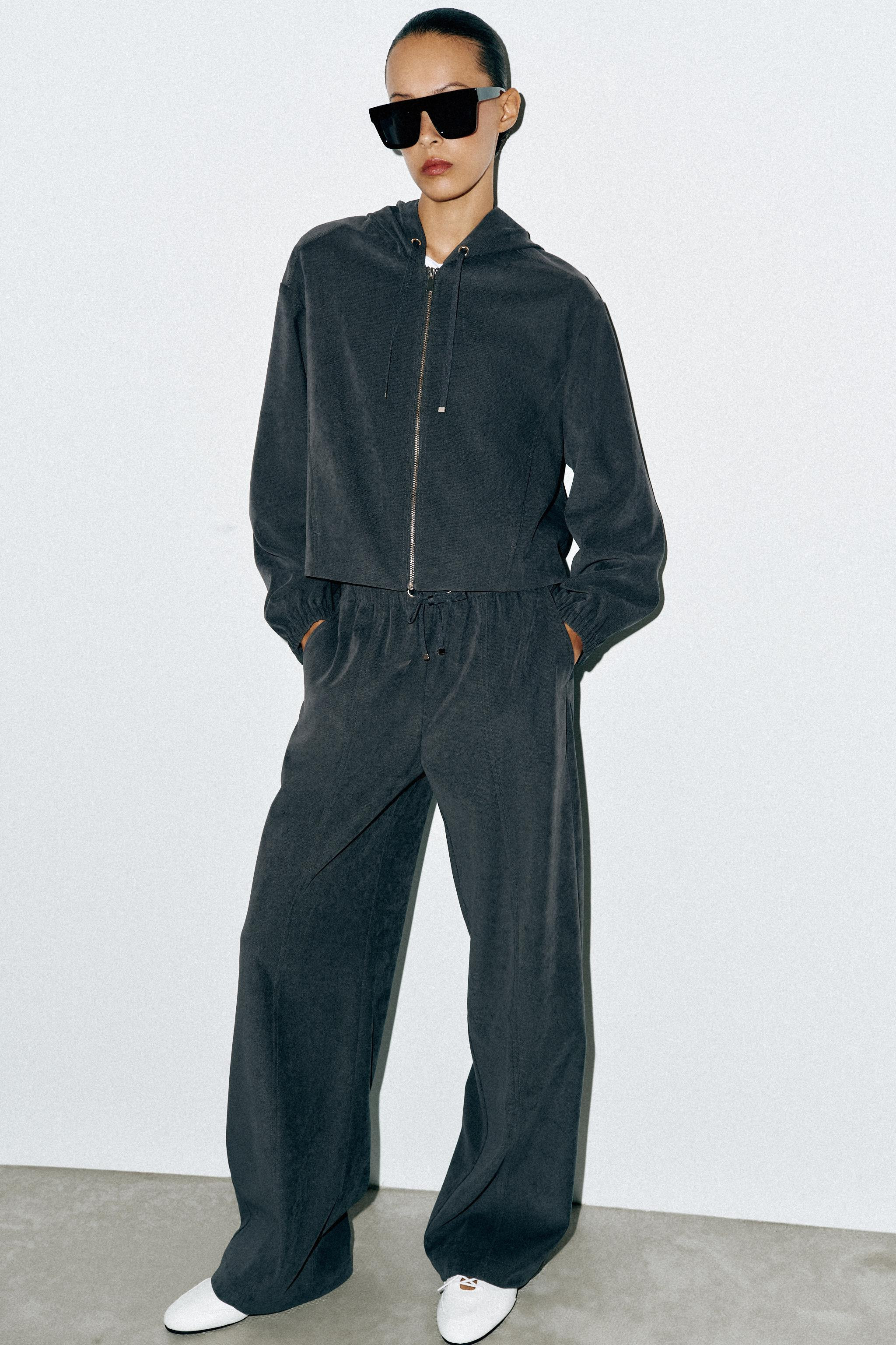 WIDE-LEG TROUSERS WITH ELASTIC WAIST | Zara US