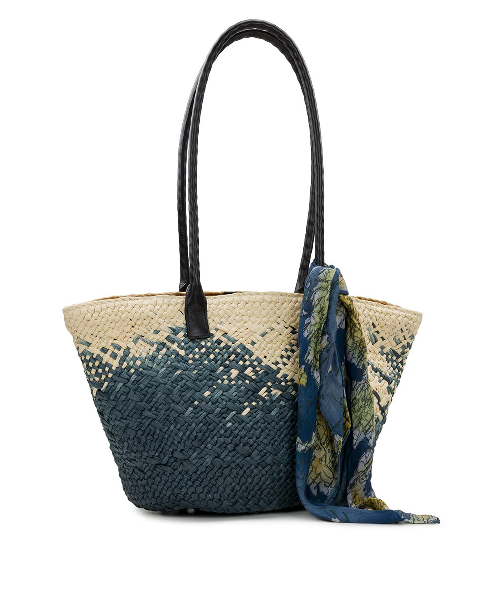 Calypso Woven Tote with Greek Map Scarf - Specialty Woven | Patricia Nash Designs