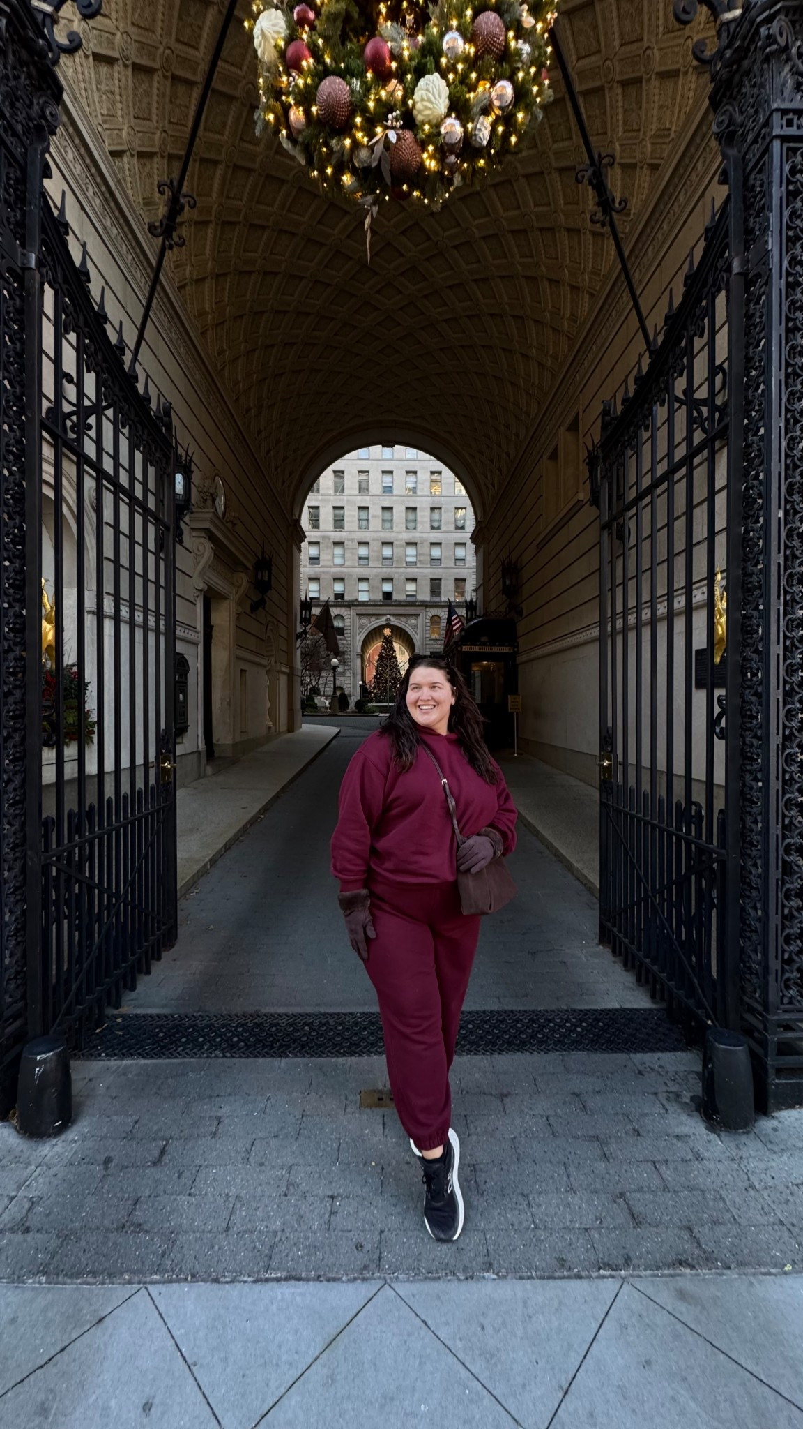 Stopping for every photo op in NYC is a must! 🎄 The city is so pretty during Christmas time. Perfect cozy matching joining set for travel + exploring. Needed some ear muffs or scarf for more face covering due to the wind! Size XXL

#LTKTravel #LTKHoliday #LTKootd