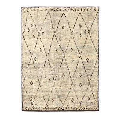 Gretchen Argyle Hand-Knotted Wool/Polyester Area Rug in Beige/Brown | Perigold