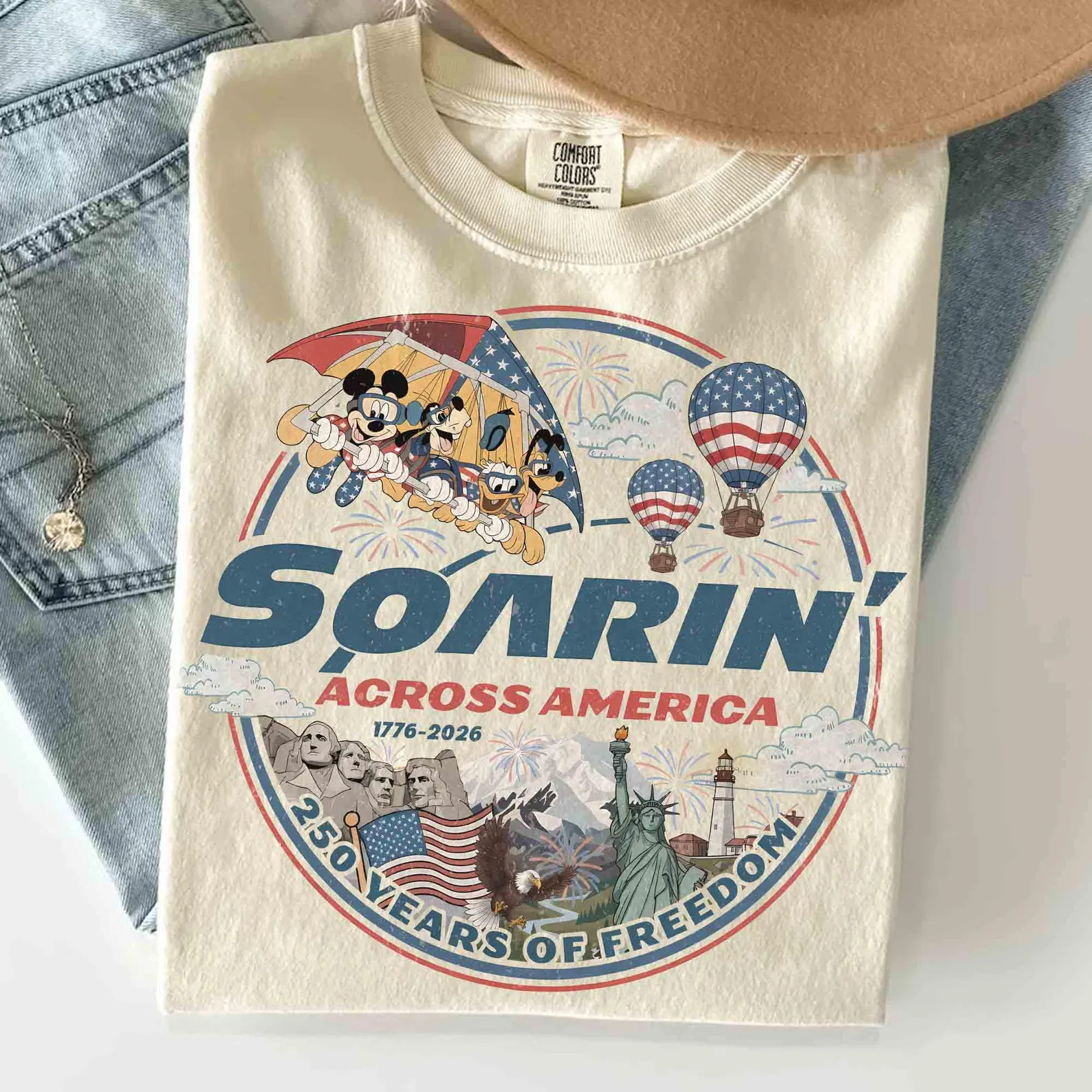 Personalized Disney Soarin\u2019 Across America Shirt, Disney Epcot USA 250th Anniversary 4th of ... | Etsy (Global)