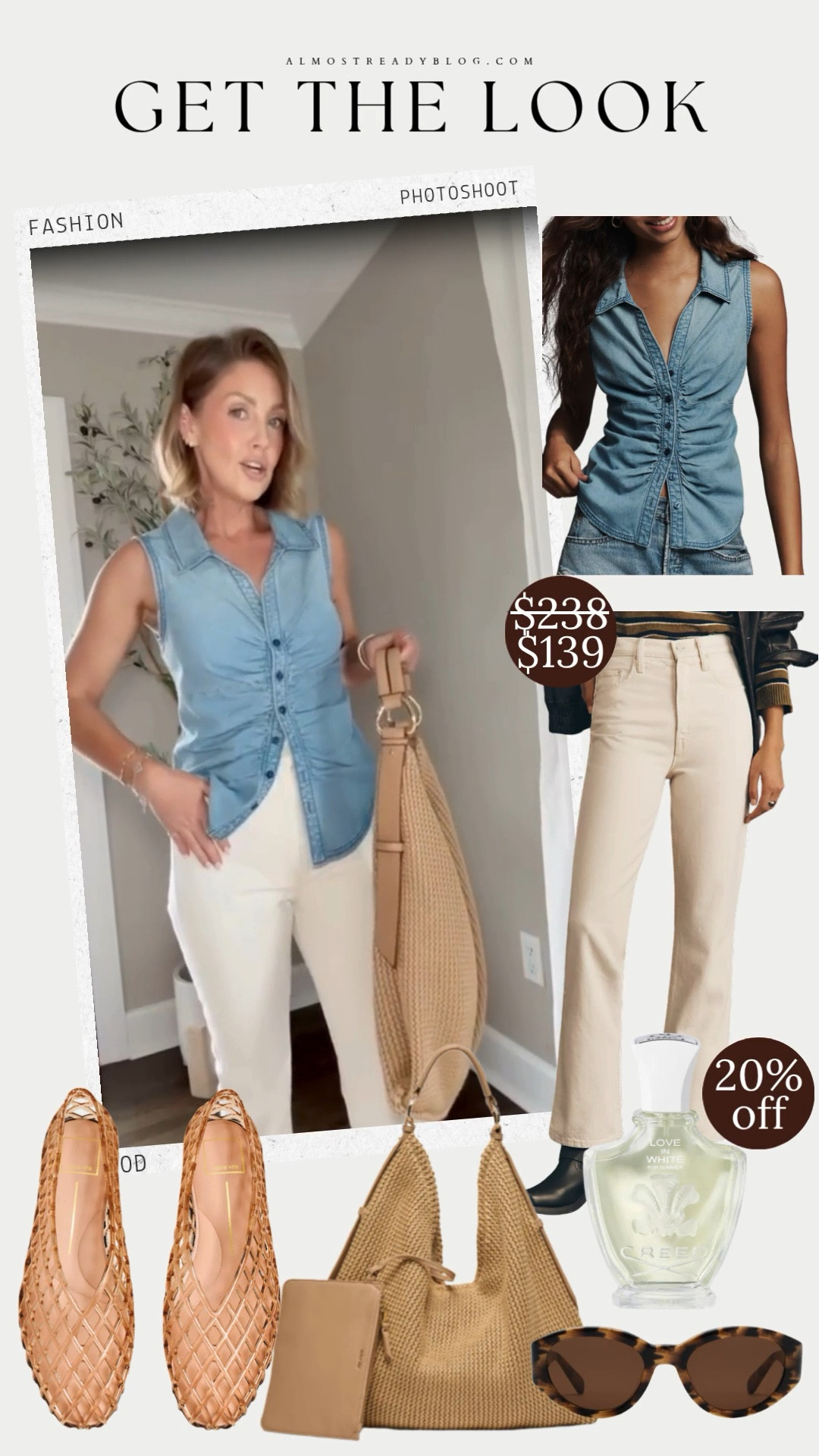 Mother jeans on sale  🙌🏼 XS denim top / size down in these jeans! 

spring break, jelly flats, denim top, spring outfit, anthropologie sale, everyday look, amanda west, almostreadyblog

#LTKPetite #LTKSaleAlert #LTKOver40