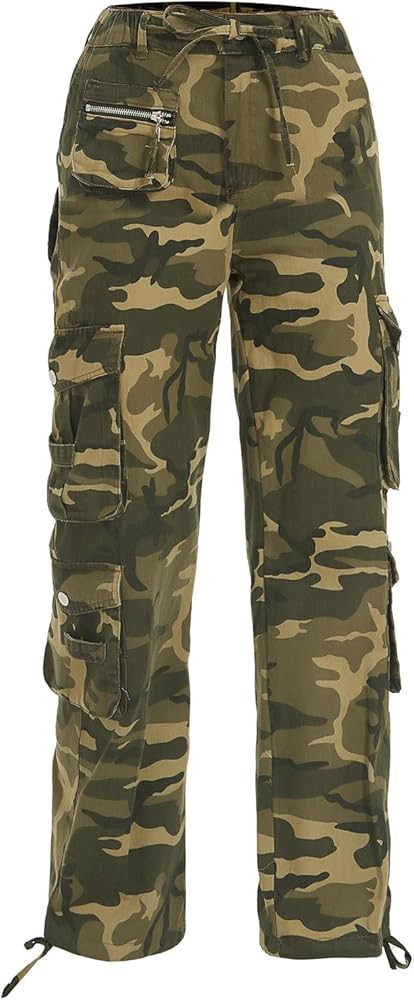 Cargo Pants Women Tactical Baggy Hiking Cargo Pants with 9 Pockets Cotton Military Casual Army Co... | Amazon (US)