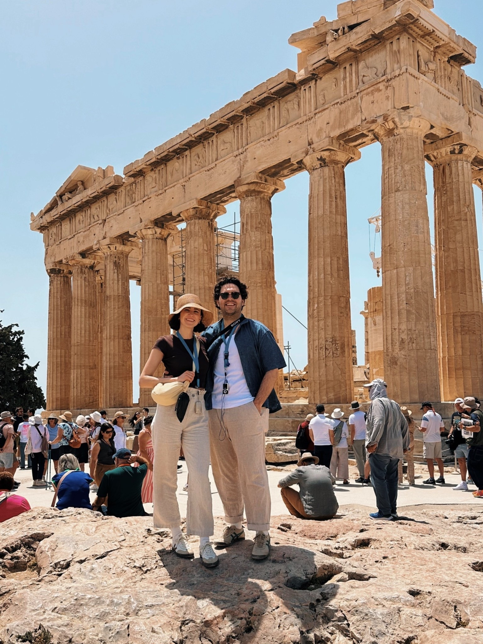 His & hers outfits for a day in Athens! 🏛️🇬🇷 We had so much fun touring the Acropolis and the weather was beautiful! The sun was pretty intense though so linen pants were the perfect choice to protect us from sun exposure while staying cool ☀️

#LTKdayinmylife #LTKootd #LTKTravel