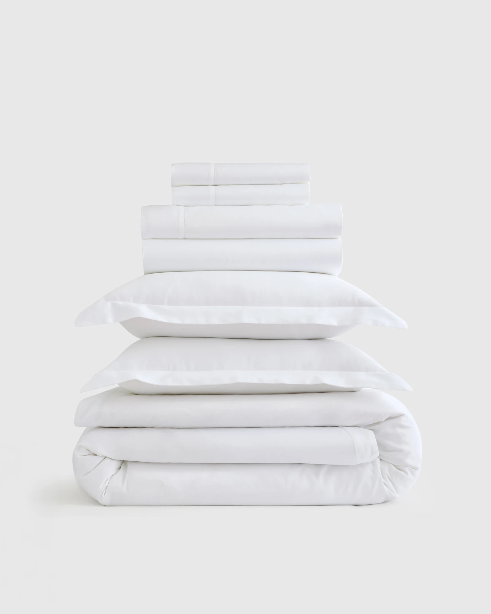 Giza Cotton Sateen Deluxe Bedding Bundle  in White | Quince