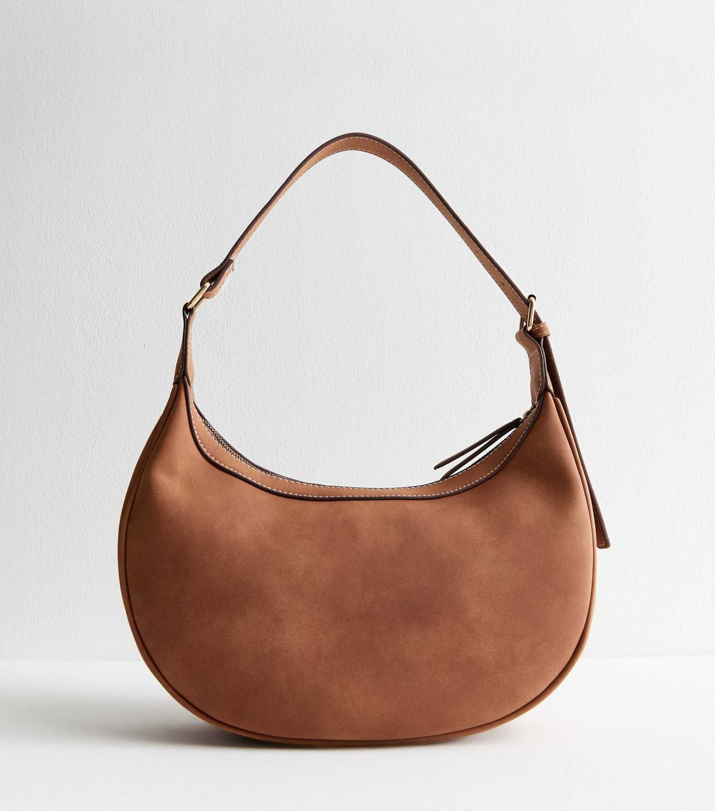 Light Brown Suedette Scoop Shoulder Bag | New Look | New Look (UK)