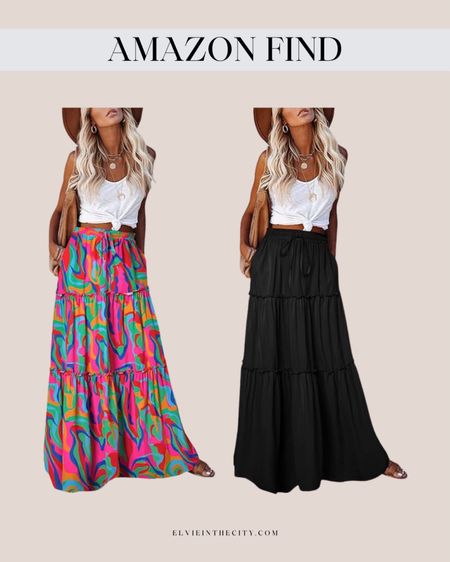 This tiered maxi skirt comes in 29 colors!

Spring outfit, summer outfit, resort wear, vacation outfit, date night, ootd, Amazon outfit, fashion over 40

#LTKfindsunder50 #LTKstyletip #LTKover40