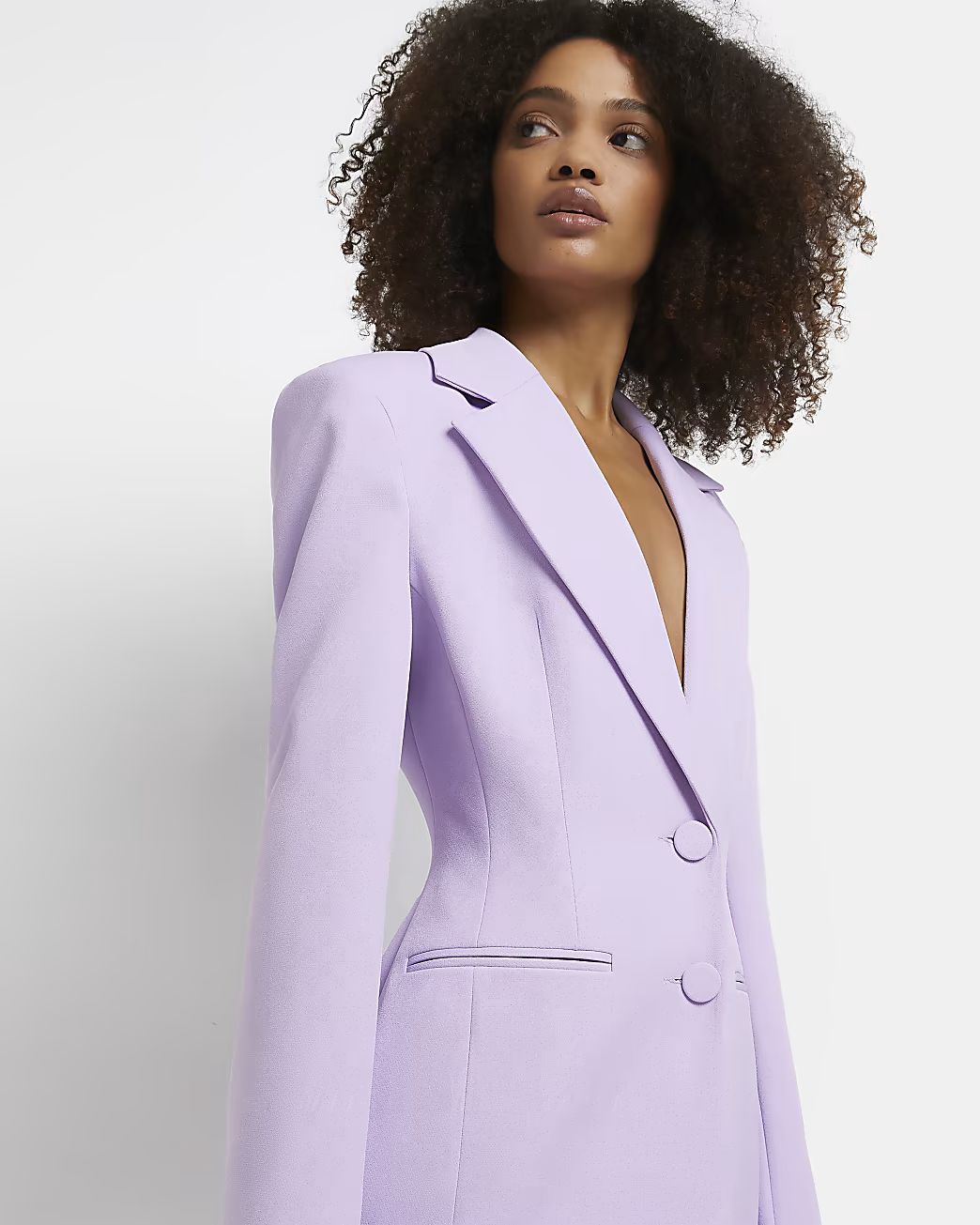 Purple tailored blazer | River Island (UK & IE)