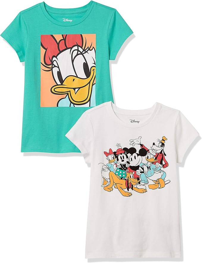 Amazon Essentials Disney Star Wars Marvel Princess Girls and Toddlers' Short-Sleeve T-Shirts, Pac... | Amazon (US)