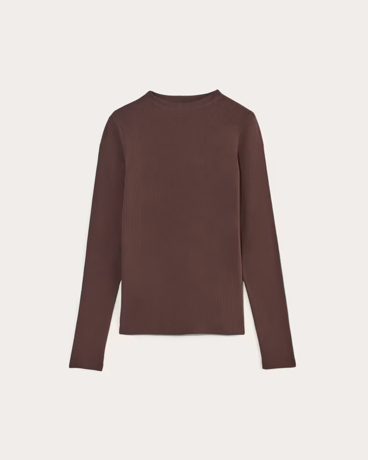 The Luxe Rib Funnel-Neck Tee | Everlane