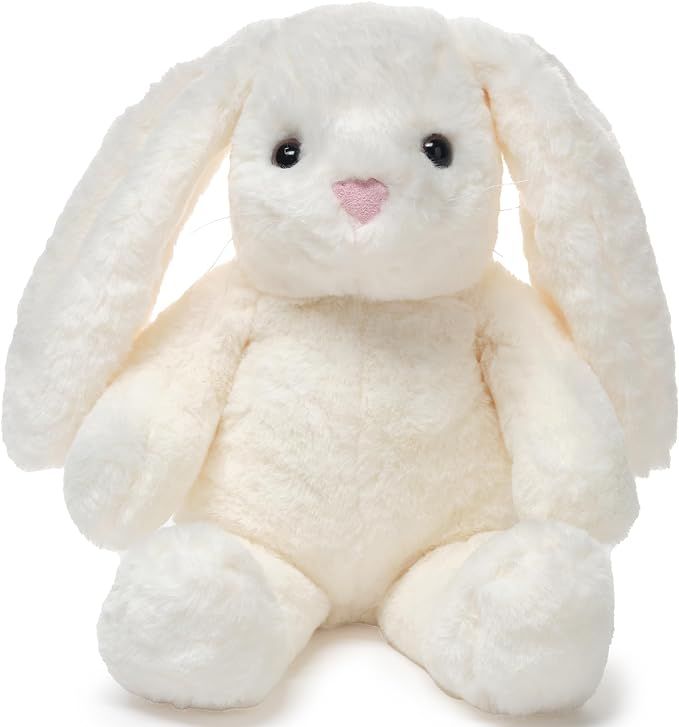 Bearington Nibbs White Plush Stuffed Animal Bunny Rabbit, Adorable, Soft and Cuddly, Great Gift f... | Amazon (US)