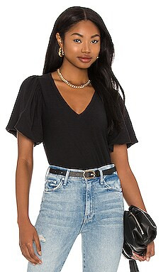 Nation LTD Ruth Bubble Hem Tee in Black from Revolve.com | Revolve Clothing (Global)
