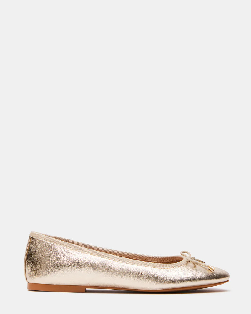 BENITA Gold Ballet Flat | Women's Flats | Steve Madden (US)
