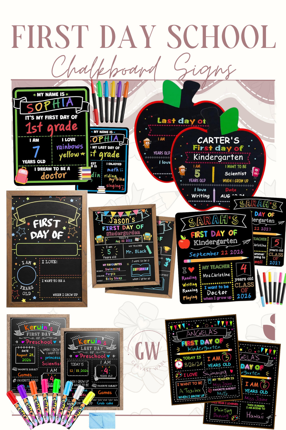 First day of school chalkboard signs 🍎📸 Such a fun way to capture those special back-to-school memories year after year! 

 #LTKgrwm #LTKootd #LTKKids