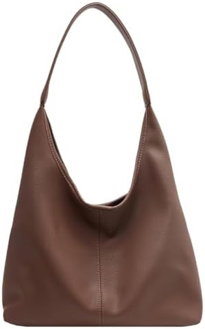 Hobo Bags for Women Slouchy Tote Bag Soft Casual PU Leather Shoulder Purses 2pcs Work Everyday Ha... | Amazon (US)