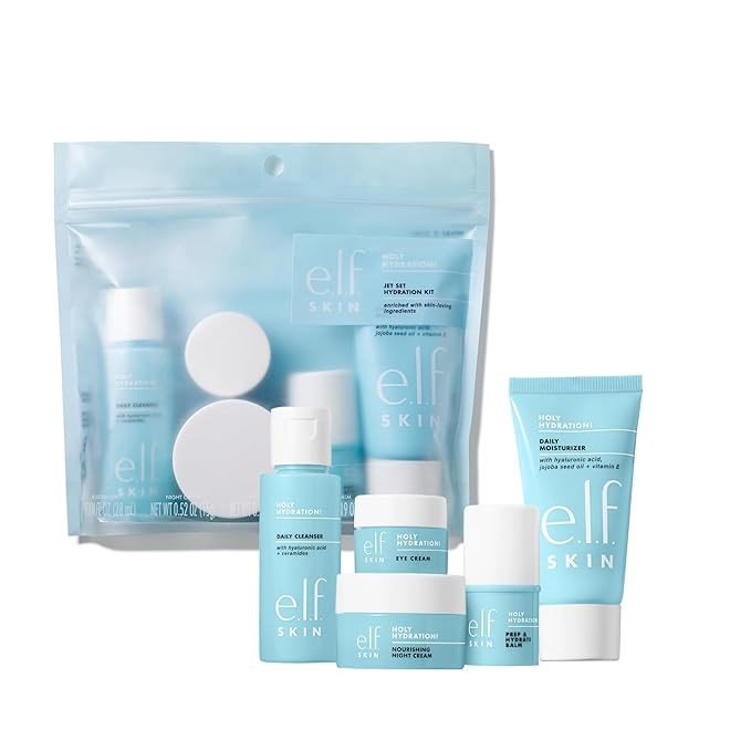 e.l.f. SKIN Holy Hydration! Jet Set Hydration Kit, Travel Friendly Hydrating Skincare Set, Face C... | Amazon (US)