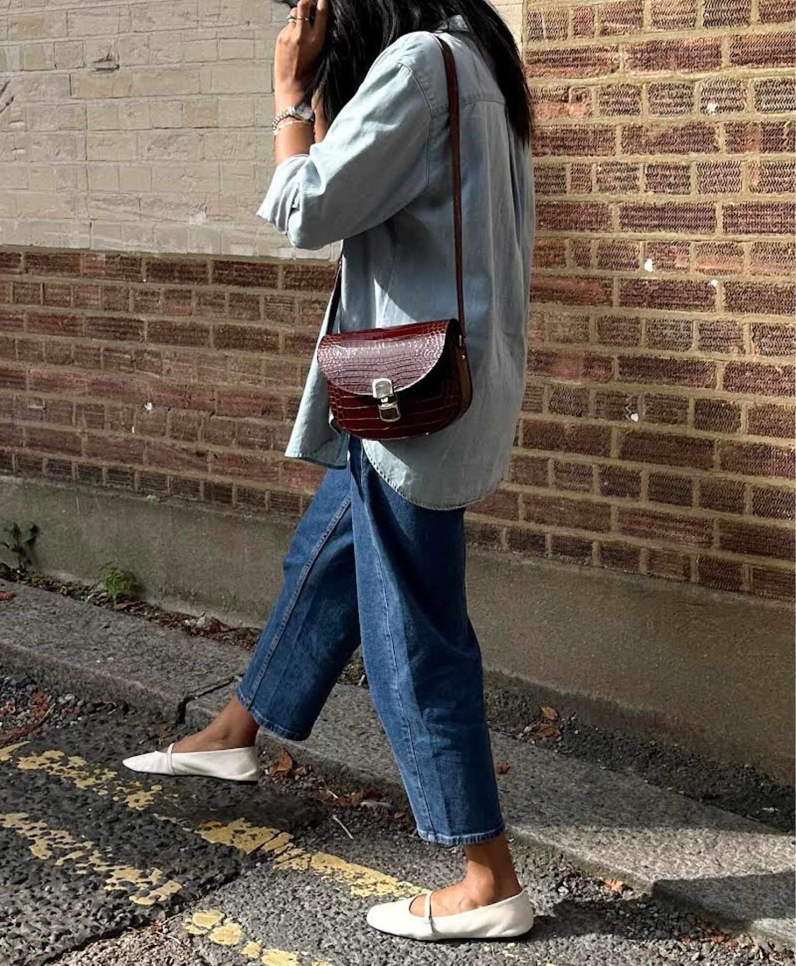 Sezane, Whistles, Zara, Free people, Vagabond, transitional style, autumn outfit, autumn wardrobe, denim shirt, oversized shirt, barrel leg jeans, loose fit jeans, crossbody bag, mary jane flats, ballet flats, double denim outfit, denim on denim, autumn season, outfit ideas, style inspiration 

#LTKSeasonal #LTKstyletip #LTKeurope