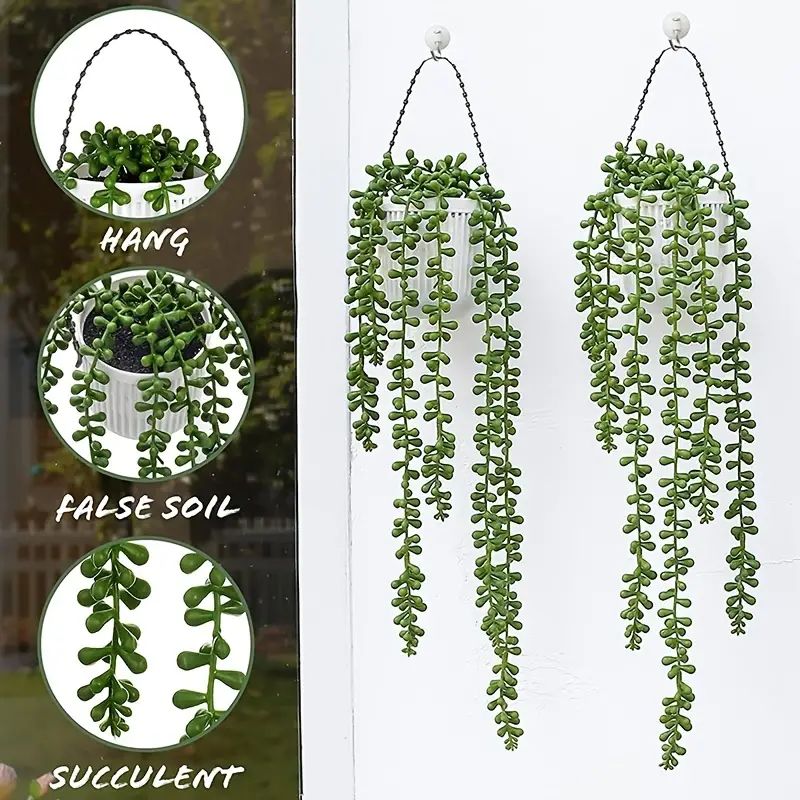 1pc, Simulation Green Plant, Artificial Succulent 5 Fork Lover Tears, Plant Hanging, Fake Pearl H... | Temu Affiliate Program
