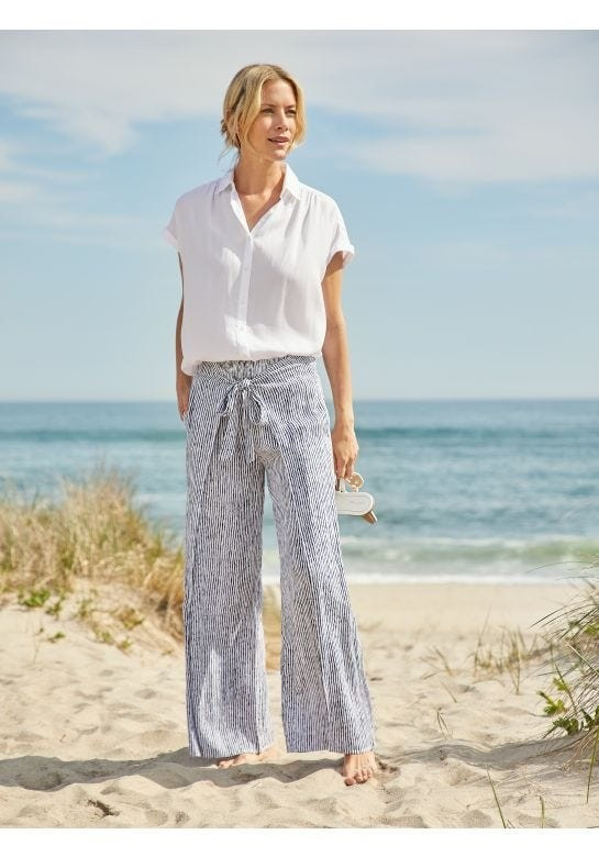 Bondi Pants in Hairline Stripe | J.McLaughlin