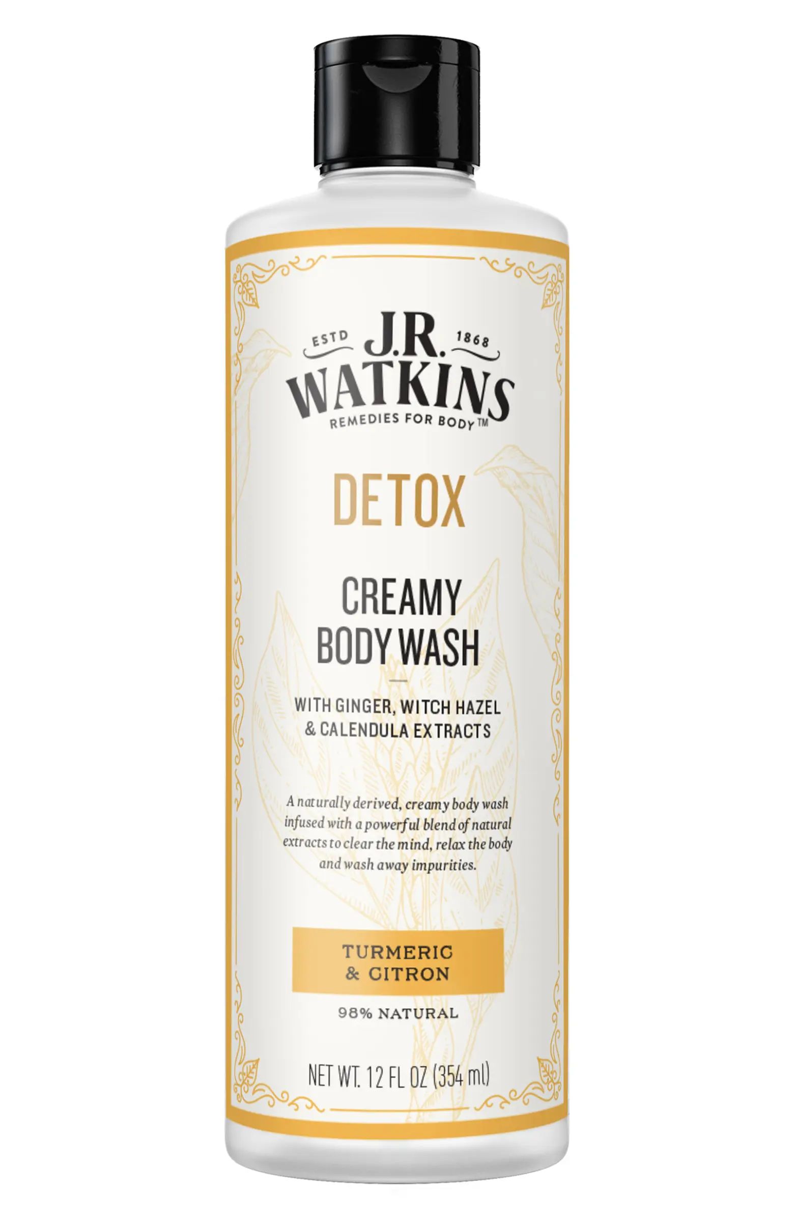 J.R. WATKINS REMEDIES FOR BODY Detox Creamy Body Wash - 12 fl. oz. | Nordstromrack | Nordstrom Rack